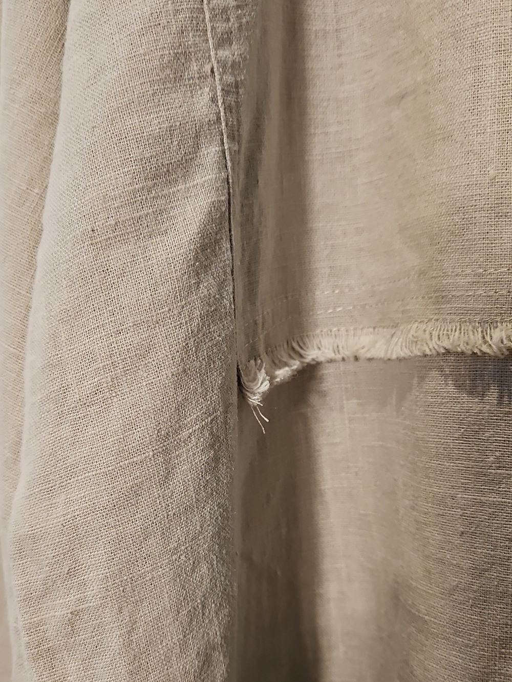 Linen Henley High Quality Construction In Stone Taupe 0013 - Picture 9 of 11
